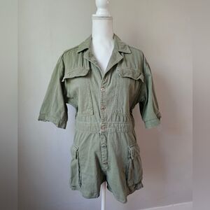 Zara Olive Green Utility Romper